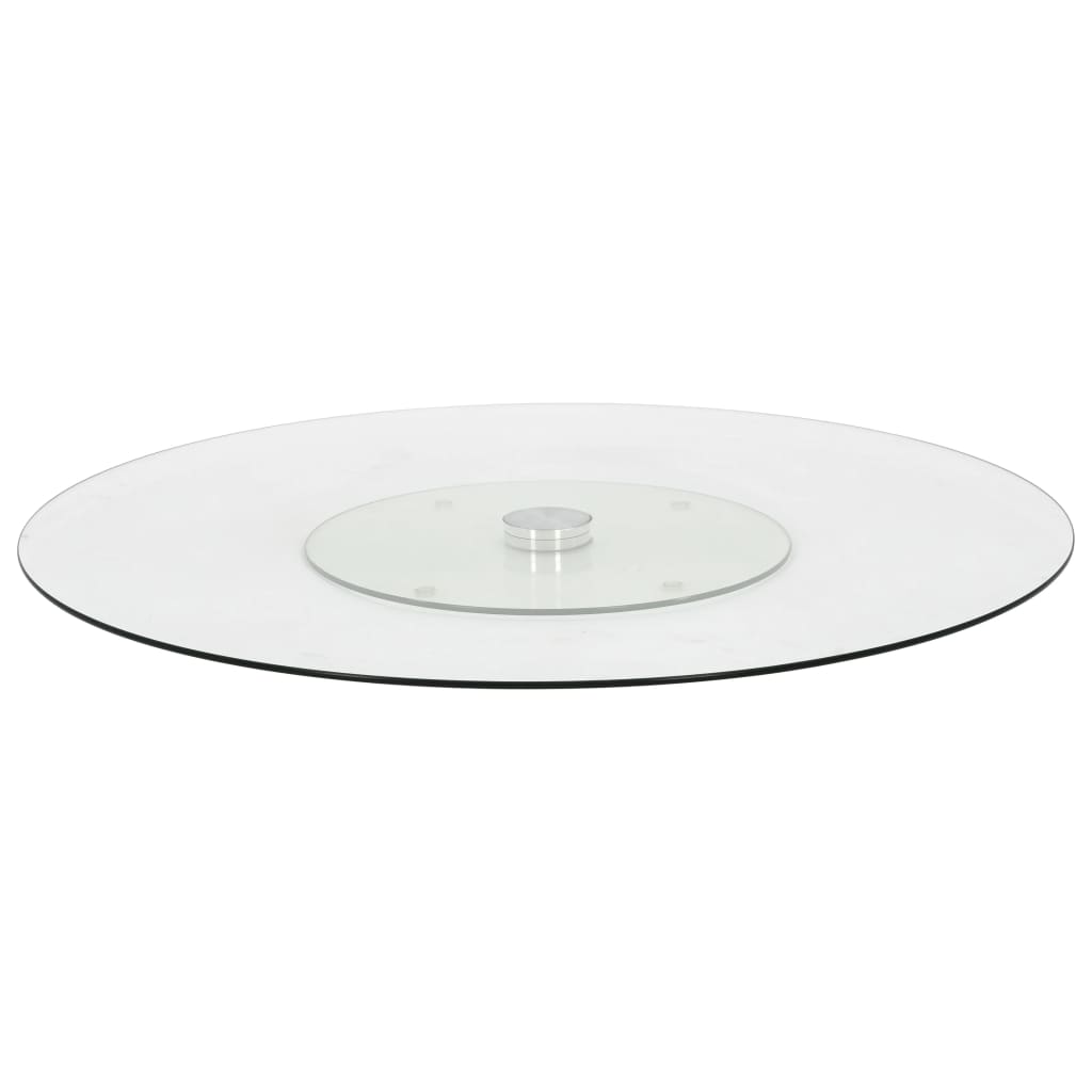 Rotating Serving Platter, Transparent, 60 cm, Tempered Glass